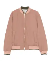 Double-sided zipper casual jacket L,M PINK/GREEN