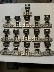 BLUM CABINET HINGES Nickel 1-5/16" overlay, 107 deg, 38C355-01 ( LOT OF 16 )