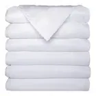 White Bulk Flat Sheets Only King Size 6 Pack, Easy Sort Top Bed Sheet by Colo...