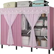 Folding Wardrobe, Fabric Wardrobe, Portable Clothes Hanging Wardrobe for Bedroom, Clothes Storage Organiser, Wardrobe Organiser System, for Moving, School Season