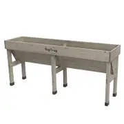 Vegtrug 1.8m Grey Wash Medium Wall Hugger Raised Garden Bed - Grey
