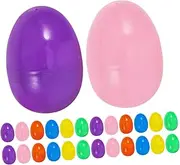 TOYANDONA Easter Basket Stuffers 60pcs Plastic Fillable Eggs Giant Easter Eggs Easter Candy Present Boxes Decorations