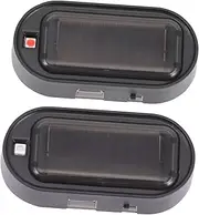 HAPINARY 2pcs Solar Car Security Light Rechargeable LED Flashing Theft Warning Lamp Decorative Accessory for Vehicles Automatic Sensor Charging System