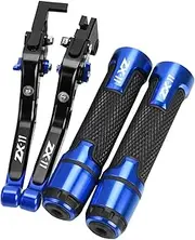 Motorcycle Handlebar End Cap for Kawsaki ZX1100 ZX11 ZX-11 1990-2001 2000 1999 1998 1997 Motorcycle Adjustable Extendable Brake Clutch Levers Handlebar Grips(Q)
