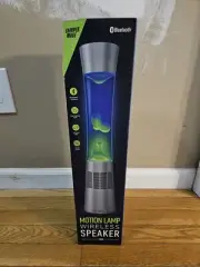 Sharper Image Bluetooth Wireless Speaker Motion Lava Lamp 17.5" SBT5005 New
