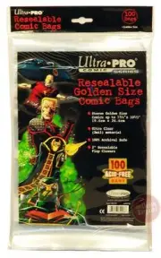 ULTRA PRO Comics Accessories - Resealable Golden Size Comic Bags 100 count NEW