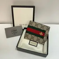 在飛比找PopChill優惠-[二手] GUCCI 經典 8卡 蜜蜂 短夾/皮夾 全新