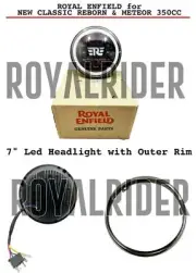 Royal Enfield 7" Led Headlight/Outer Rim For Meteor 350cc & New Classic Reborn