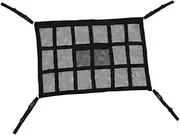 HEALEEP Car Ceiling Organizer Net Slot Vehicle Cargo Storage Bag Segmented Zipper Design for Secure Storage Multifunctional Rooftop Placement for Travel Essentials Sports Gear