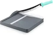 Paper Cutter, Paper Trimmer with Safety Guard, 12" Cut Length Paper Slicer with 16 Sheet Capacity Paper Cutting Board,Guillotine Paper Cutters and Trimmers for Cardstock Cardboard Vinyl