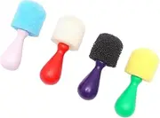 4pcs Mini Spherical Sponge Brushes for DIY Painting Seals Creative Art Tools for Preschoolers Safe Fun Painting Supplies Random Color Random Color