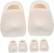 KALLORY 3 Pairs Mini Wooden Shoes Models Unfinished Klompen for Dollhouses DIY Crafts Home Decor Decorative Accessories for Miniature Scenes
