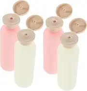 CAXUSD 4pcs or Empty Shampoo and Conditioner Bottles Liquid Containers Plastic Shampoo Bottles Body Wash Bottle