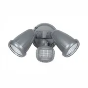 Illume 2 Light Spotlight LED Sensor IP44 5000K Silver - ILLUME EX2S-SL