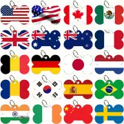 World Flags Pet Tags - Any Flag Available - BIJOUX TAGS