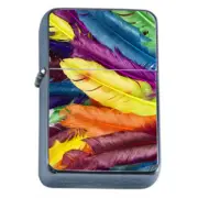 Colorful Feathers Em1 Flip Top Oil Lighter Wind Resistant