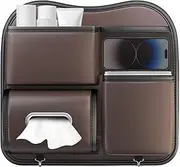 Trash Can Organizer for Car - Auto Back Seat Tissue Storage Container - Car Portable Waste Can, Multi-Functional Car Leather Garbage Can