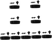 [Holibanna] 9 Pcs Bow Ties Classic Black Tie Mens Bow Tie Wedding Accessories Prom Gown De Prom Boy Suit Boys Accessories Women' Men' Satin Bow Tie Adjustable Man Clothing