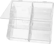 Storage Box with Lid Cotton Pads Holder Empty Lipstick Tubes Bin with Lid Storage Kitchen Sponge Holder Jar Dish Soap Dispenser Fluffy Machine Butter Kit Bread Transparent Acrylic