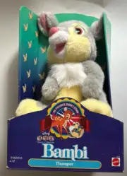 DISNEY THUMPER FROM BAMBI STUFFED ANIMAL PLUSH RABBIT NEW IN BOX MATTEL