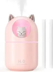 Cool Mist Humidifier, 300Ml Mini Humidifiers with Night Light, 20Db Quiet Humidi