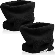 [Risipu] Pack of 2 Winter Fleece Warm Children's Scarf Boys Girls Round Scarves Windproof Neck Warmer Face Cover Mask, Pack of 2 Black, One size