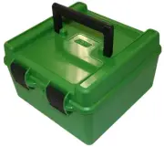 MTM Deluxe Flip-Top Ammo Box with Handle 22-250 Rem to 375 H&H Mag R-100-10