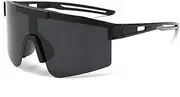 ALANTOP 2025 Polarized Cycling Sunglasses - UV400 Protection Motorcycle Sports Glasses for Men & Women, Lightweight Anti-Slip Frame for Outdoor Climbing & Road Trips, Trendy Mirrored Lens