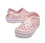 Crocs Unisex Crocband Clog Shoes, Pearl Pink/Wild Orchid Size M10/W12