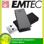 2x EMTEC 64gb USB3.1 Flash Drive "BRICK"-Swivel Design Model: ECMMD64GC353 -F32