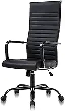 office chair Office Chair for Home,Comfortable Lift Swivel Chair Office Chair Ergonomic Desk Chair Leather Computer Chair with Lumbar Support Arms High Back Chair, Adjustable Chair Kneeling Chair,Blac