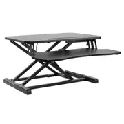 Brateck Gas Spring Sit Stand Desk Converter with Keyboard Tray Deck