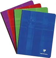 Clairefontaine Clothbound Notebook - French ruled 96 sheets - 6 3/4 x 8 3/4 - Sold Individually (Assorted Cover Color Chosen at Random)