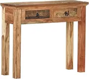 Console Table 90.5x30x75cm Solid Acacia Wood and Reclaimed Wood Home Accent