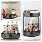 360 Rotation Cabinet Turntable Organizer Spice Rack Drink Cosmetic Storage UK