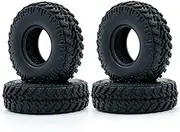 RC Crawler Rubber Tires RC Car Tires 4pcs Replacement for 1/24 Axial SCX24 90081 AXI00005 C10 AXI00006 AXI00002 RC Car