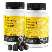 pure formulated Sambucus Elderberry Gummies with Zinc & Vitamin C - Sugar Fre...