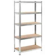 5 Tier Storage Shelf Unit Garage Steel Shelving Rack Warehouse Display Organizer