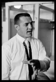 Green Bay Packers Fullback Jim Taylor in the locker room after the- Old Photo 7