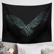 Artistic Flying Owl Drawing Tapestry