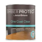 Timber Protect 1L Gloss One Coat Clear Water Based Varnish Fast Project Time