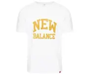 NEW BALANCE Men's NEW Varsity Tee White Logo T-Shirt Size M RRP $49