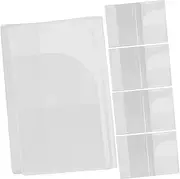 [GANAZONO] 5pcs Matte Passport Holder Wallet Case Travel Document Organizer with Clear Credit Card Sleeves Multiple Card Slots for Students Travelers Stylish Lightweight Design