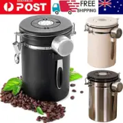 Coffee Canister Airtight Coffee Storage Jar Vacuum Storage Bean Container Scoop