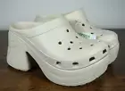 CROCS SIREN CLOG SLIP ON HEEL 208547-2Y2 BONE Women's Size 9