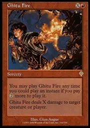 1x Ghitu Fire Invasion MtG Magic Red Rare 1 x1 Card Cards