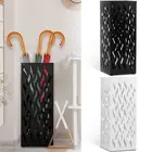 Umbrella Stand Hollowed Umbrella Holder Metal Umbrella Rack Rectangular GoTtx