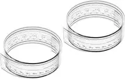uxcell Film Flexible Ruler 70cm 0.1mm Scale with R Angle and Width Lines Clear PET Plastic Soft Folding Straight Ruler for Factory, Transparent, 2 Pcs