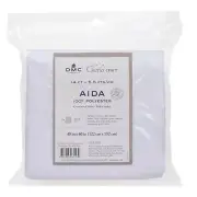 Charles Craft Polyester Aida 14 Count 48"X60"-White