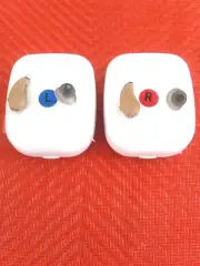 TWO PROGRAMMABLE MINI BTE HEARING AID. 4 PROGRAMS , email test we program USA